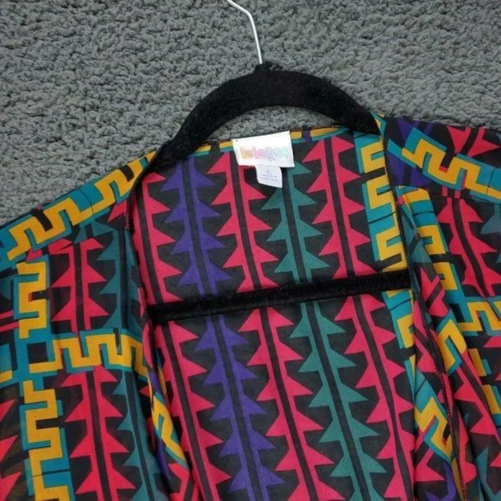 NEW LulaRoe Monroe Kimono Cardigan Womens  L Large‎ Multicolor - Picture 6 of 8